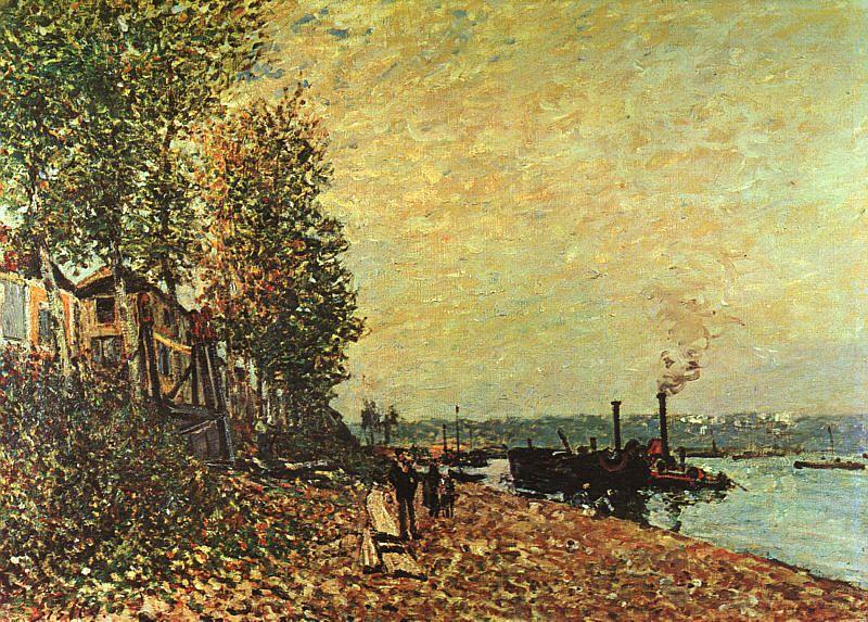 Alfred Sisley The Tugboat Sweden oil painting art